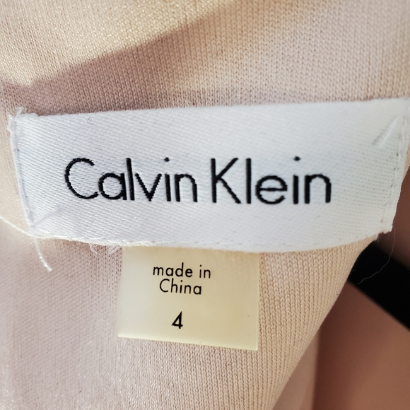 Calvin Klein Sequin Long-Sleeve Mini Dress - Rose Gold Size 4 - Picture 9 of 9